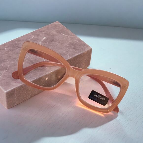 Grace Pink Computer Blue Light Glasses - Picture 3 of 12